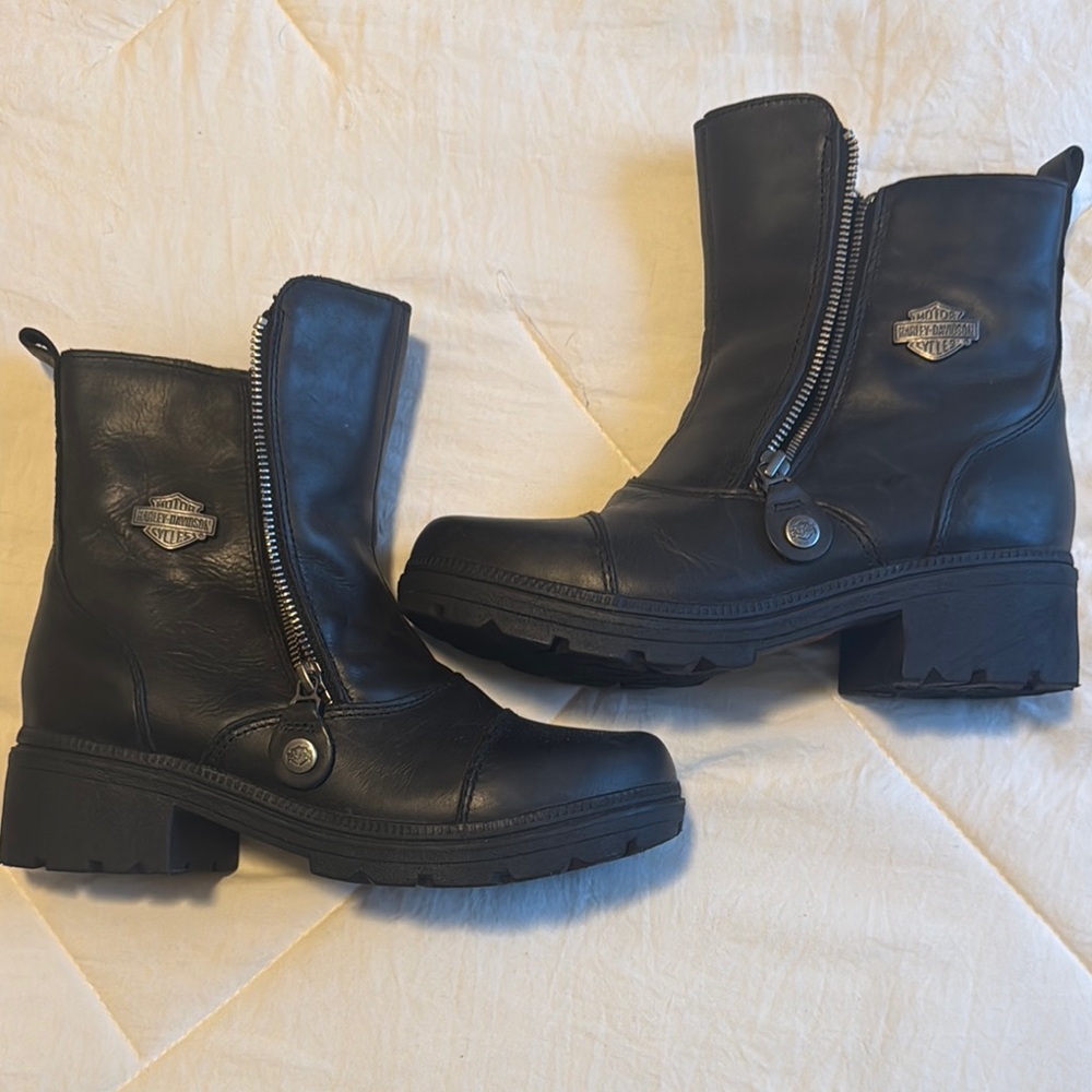 Harley-Davidson Black Combat Moto Boots Rugged Style